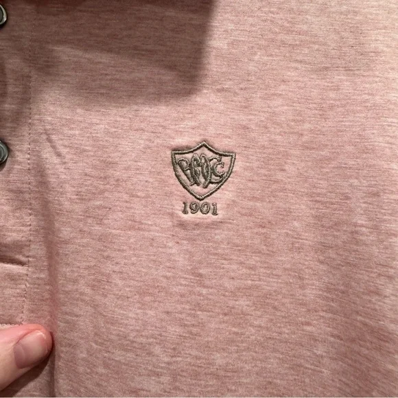 LinkSoul Delray Golf Polo pink performance shirt Medium preppy athletic spring - Picture 7 of 11